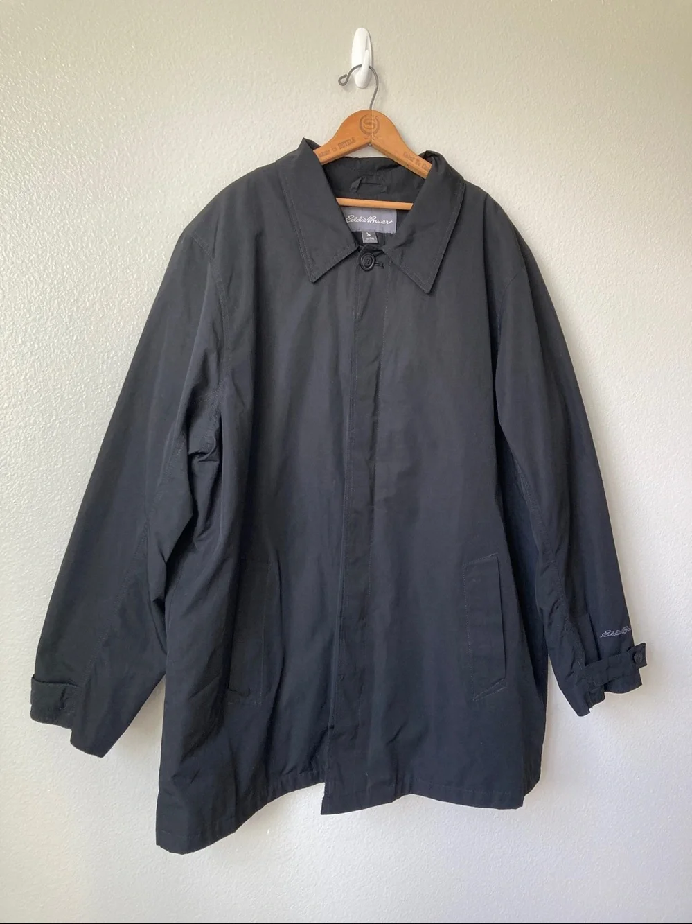 Eddie Bauer coat jacket quilted down zip out lining plaid lined sz 2xl